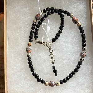 Elegant Black Beaded Necklace